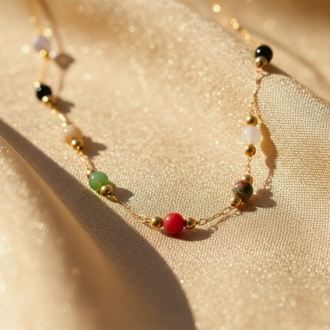THE BEADED STONE NECKLACE