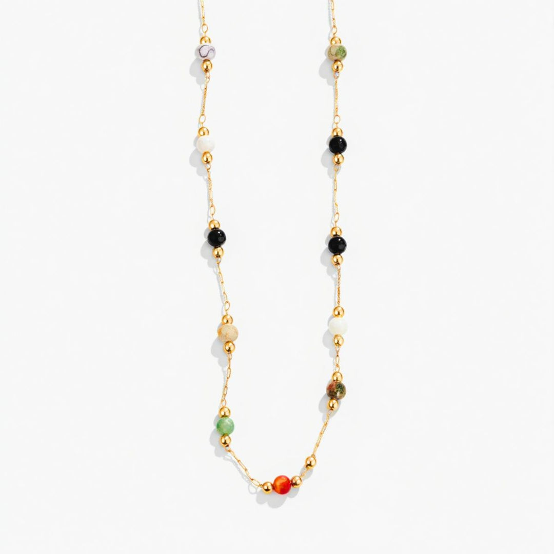THE BEADED STONE NECKLACE