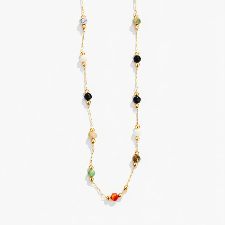 THE BEADED STONE NECKLACE