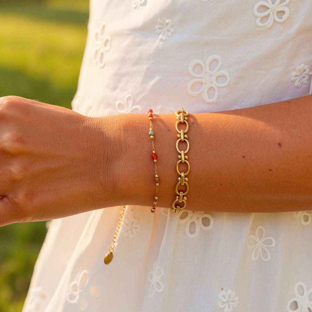 THE BEADED STONE BRACELET