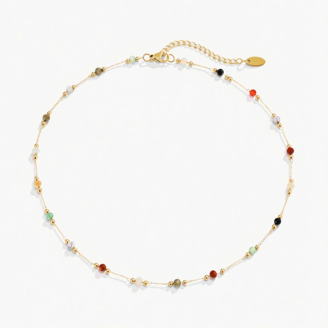 THE BEADED STONE NECKLACE