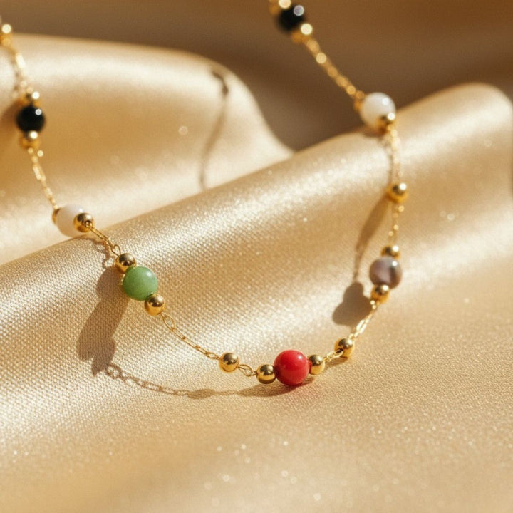 THE BEADED STONE NECKLACE