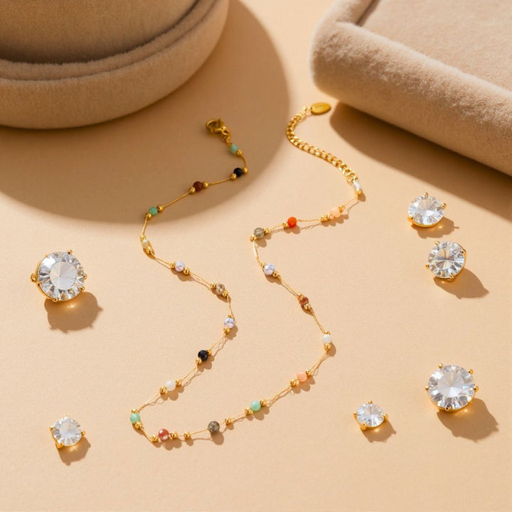THE BEADED STONE NECKLACE