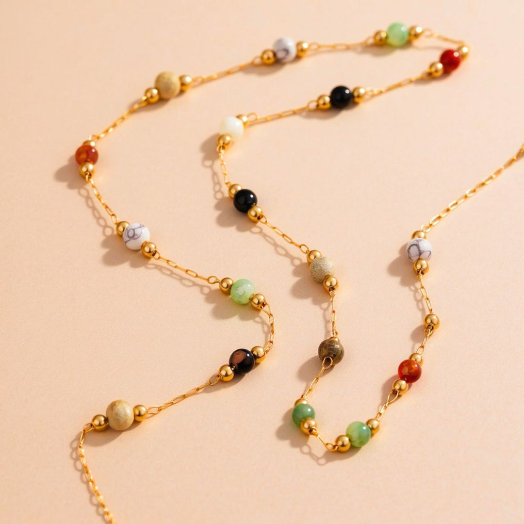THE BEADED STONE NECKLACE