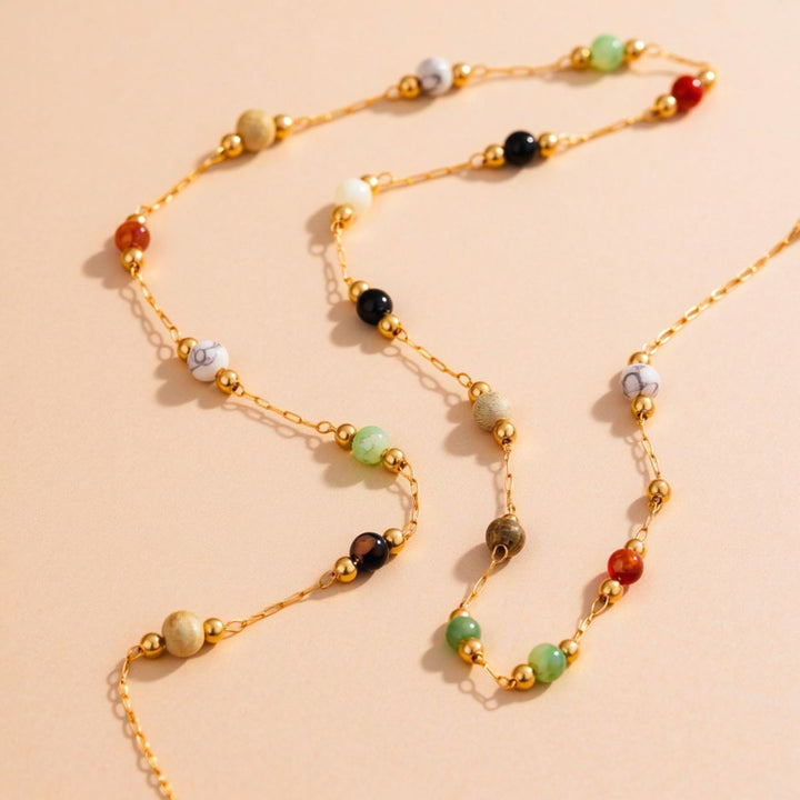 THE BEADED STONE NECKLACE
