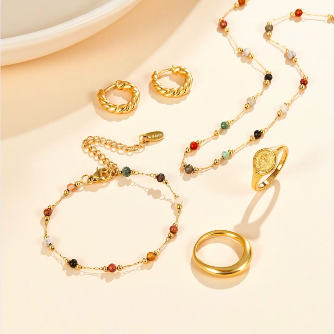 THE BEADED STONE BRACELET