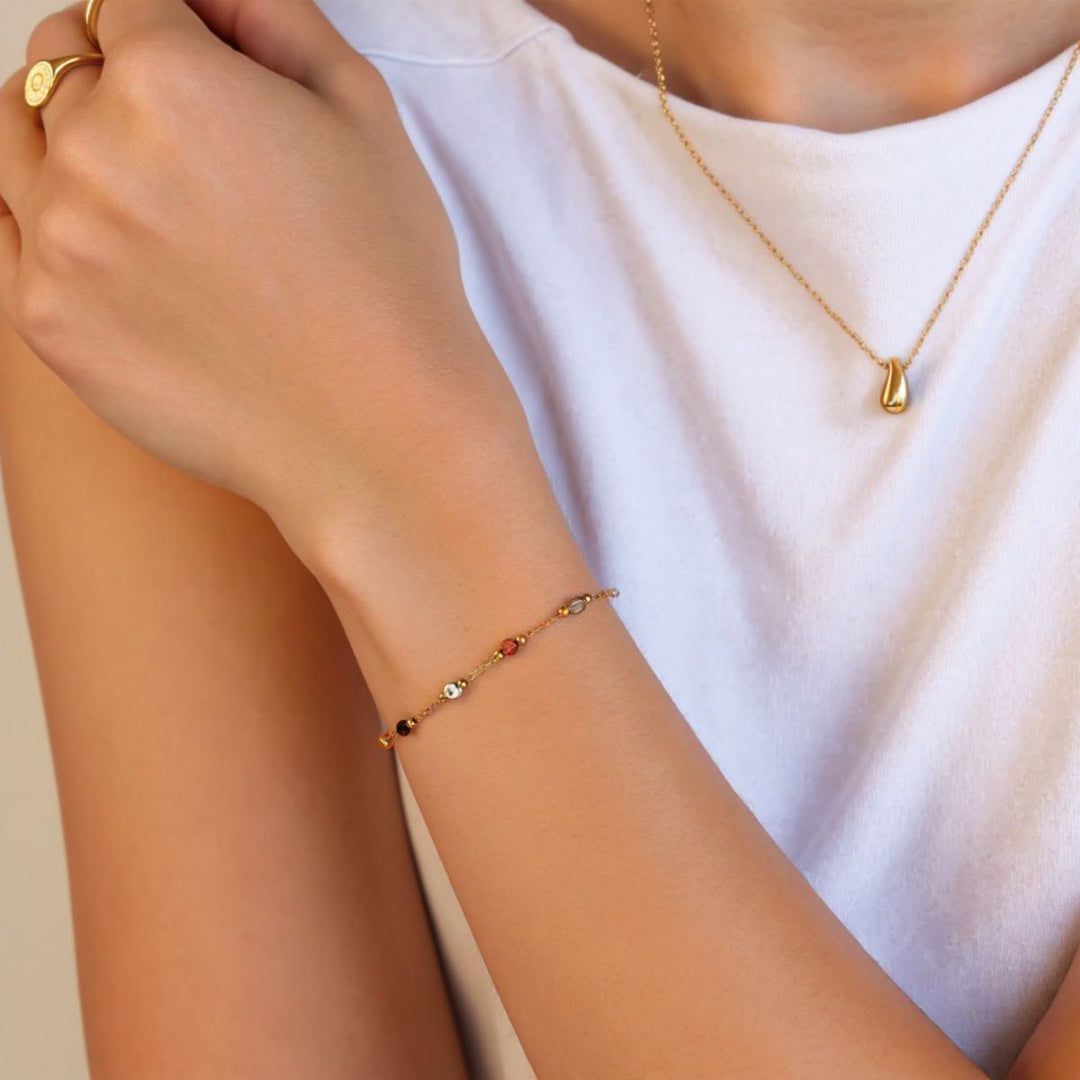 THE BEADED STONE BRACELET